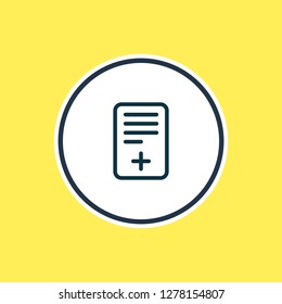 Vector illustration of page icon line. Beautiful workplace element also can be used as positive icon element.