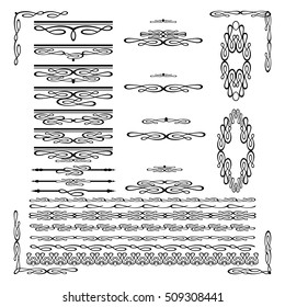 Vector Illustration. Page layout ornamental frame lines and angles.
