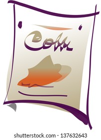 Vector illustration of a page from a magazine