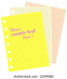 Vector illustration of pages