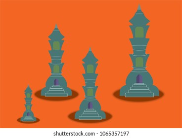 Vector illustration of a pagoda