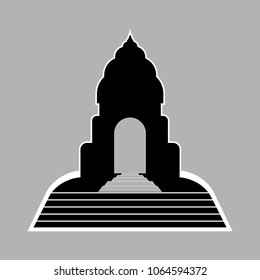 Vector illustration of a pagoda thai