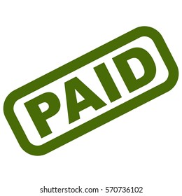 Vector Illustration of Paid Icon in Green
