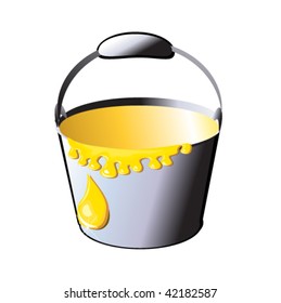 vector illustration of pail