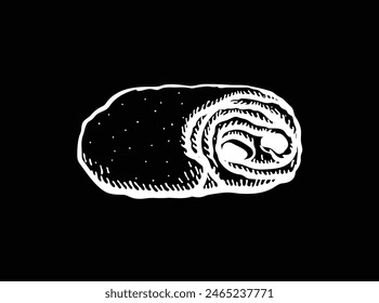 Vector illustration of a pain au chocolat