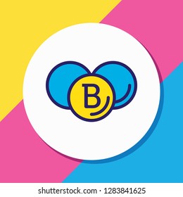 Vector illustration of painkiller icon colored line. Beautiful medical element also can be used as medicine icon element.