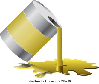 vector illustration of paint barrel