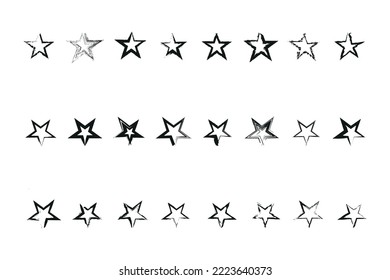 Vector illustration of paint brushes for design. Grungy Black Abstract Brush Grunge Design Elements.