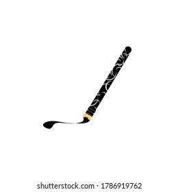 Vector illustration of a paint brush-shaped graphic 
Can be used for logos, templates, etc.