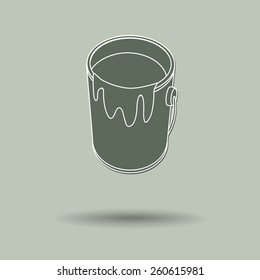 Vector illustration of  Paint Bucket color background.