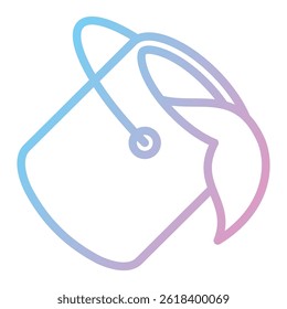 Vector illustration of a paint bucket icon, isolated on a white background. Suitable for design, web, or any creative project