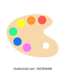 Vector illustration of paint palette.