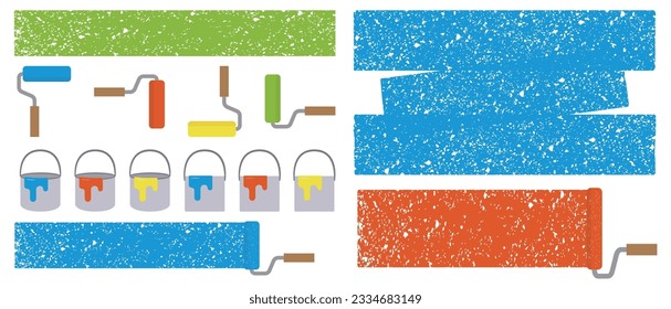 Vector illustration of paint and paint roller