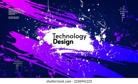 Ilustración vectorial. Dibujar arte salpicado. Fondo oscuro con salpicaduras de color brillante. Diseño para papel pintado, banner, afiche, postal, tarjeta de visita o invitación.