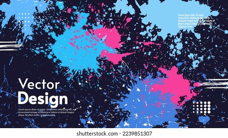 Vector illustration. Paint splash. Design for background, poster, album, postcard, business card, invitation.