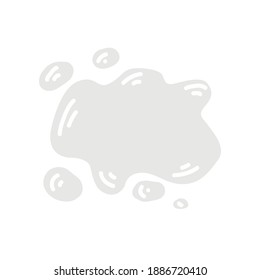 Vector illustration paint, splash ink, stain. Element isolated on white background. Use in children s educational books. Color training. White color.