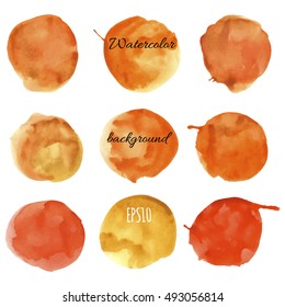 Vector illustration of paint texture. Hand-drawn watercolor elements