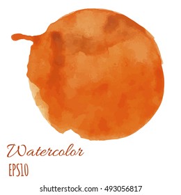 Vector illustration of paint texture. Hand-drawn spot watercolor