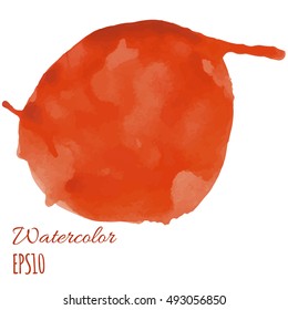 Vector illustration of paint texture. Hand-drawn watercolor elements