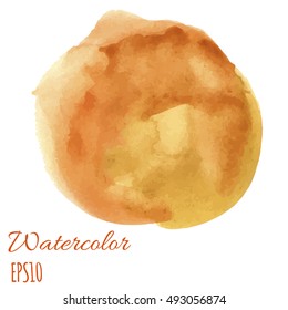 Vector illustration of paint texture. Hand-drawn spot watercolor