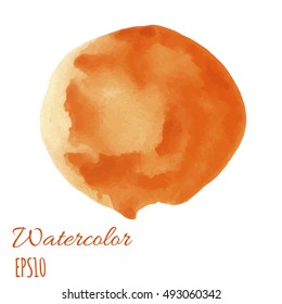 Vector illustration of paint texture. Hand-drawn spot watercolor