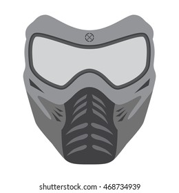 Vector illustration of paintball mask.  Made in flat style.