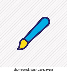 Vector illustration of paintbrush icon colored line. Beautiful hobby element also can be used as painting icon element.
