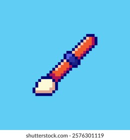 Vector Illustration of Paintbrush with Pixel Art Design, perfect for game assets themed designs