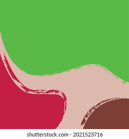 Ilustración vectorial con pinturas en estilo boho. Resumen de formas geométricas de acuarela de equilibrio, plantas, naturaleza, sol, luna. Diseño de portada, redes sociales, decoración. Colores de moda.