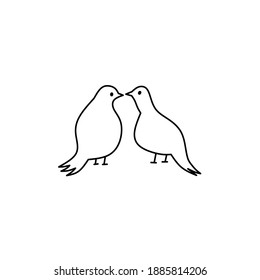Vector illustration a pair of birds