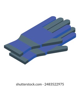 Vector illustration of a pair of blue safety gloves, ideal for manual work protection