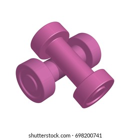 Vector illustration of a pair of dumbbells on a white background