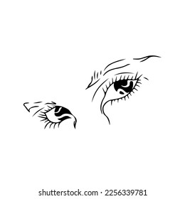 vector illustration of a pair of eyes
