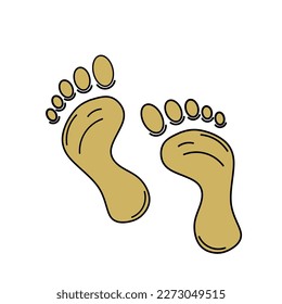 vector illustration of a pair of footprints