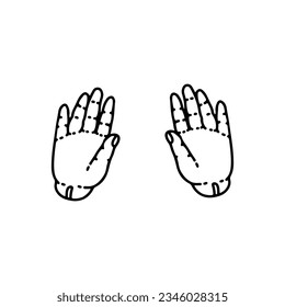 vector illustration of a pair of hands