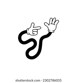 vector illustration of a pair of hands flexing concept