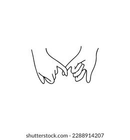 vector illustration of a pair of hands with little fingers concept