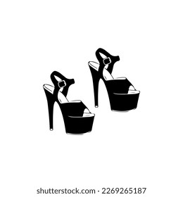 vector illustration of a pair of high heels