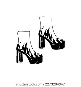 vector illustration of a pair of high heels