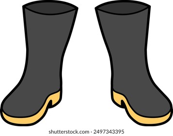 Ilustración vectorial de unas botas de seguridad para el trabajo. Estilo plano. Clip de arte. estilo de dibujos animados.