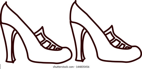 Vector illustration of a pair of shoes