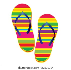 vector illustration of pair of slippers