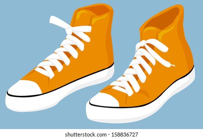 Vector illustration of a pair of sneakers