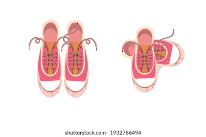 Vector illustration of  pair of sneakers ,shoes