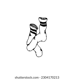 vector illustration of a pair of socks