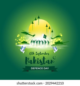 Vector illustration of Pakistan defence day, 6th September