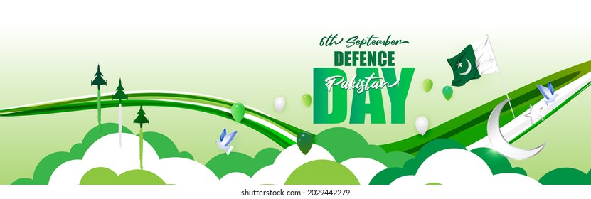 Vector illustration of Pakistan defence day, 6th September