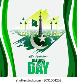 Vector illustration of Pakistan defence day, 6th September