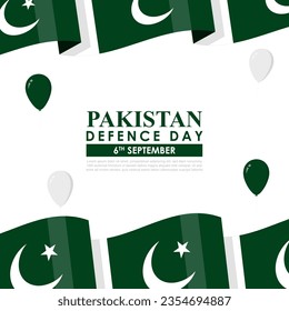 Vector illustration of Pakistan Defence Day social media feed template