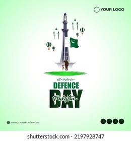 Vector Illustration Pakistan Defense Day Stock Vector (Royalty Free ...